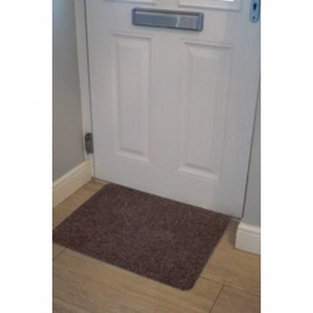Groundsman Basic Ribbed Indoor Door Mat in Brown, W: 50 cm, D: 80 cm – 2
