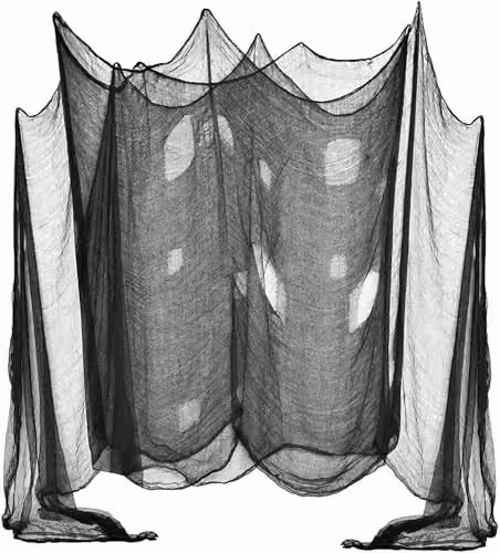 Shatchi 20-Piece Halloween Creepy Cloth Decoration in Black or White, W: 76 cm x H: 228 cm