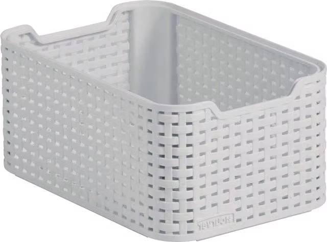 Curver Style Open Weave Storage Basket in Grey, 6l