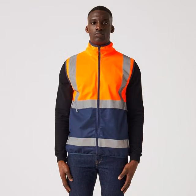 Regatta Men's Hi-vis Full Zip Gilet in Orange, Size: Medium – 1