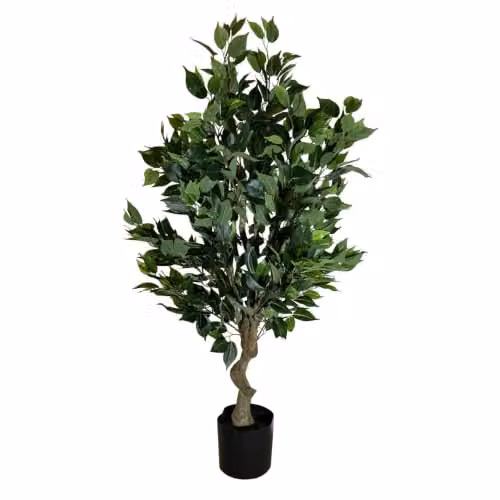Leaf Realistic Artificial Ficus Tree in Green, 100cm – 5