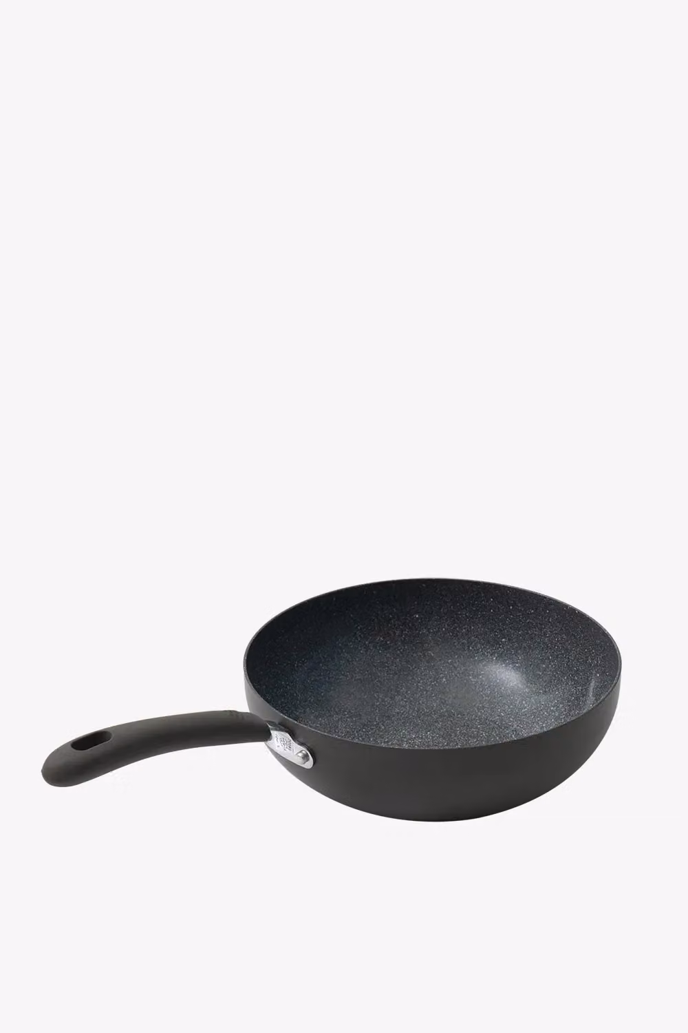 Durastone Grey Aluminium Non-Stick Ceramic Wok with Glass Lid, 28 cm – 2