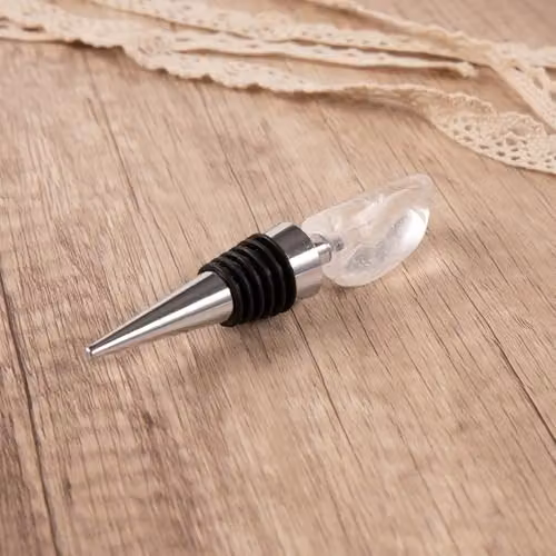 Myga Rock Quartz Crystal Bottle Stopper, Transparent Reusable Gemstone Stopper for Wine, Champagne and Prosecco – 2