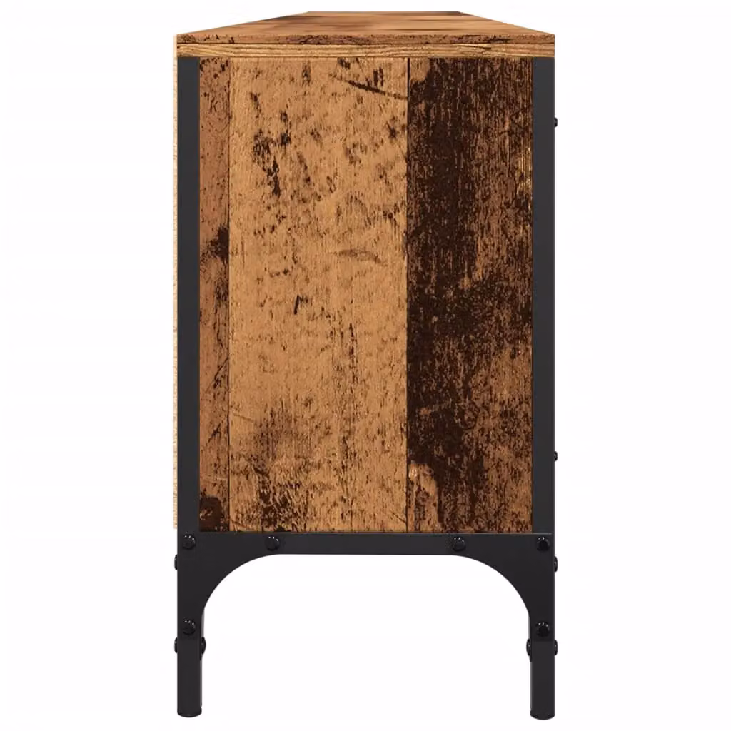 Berkfield Home TV Cabinet with Drawer in Old Wood Brown, W: 200 cm, D: 44 cm, H: 25 cm – 3
