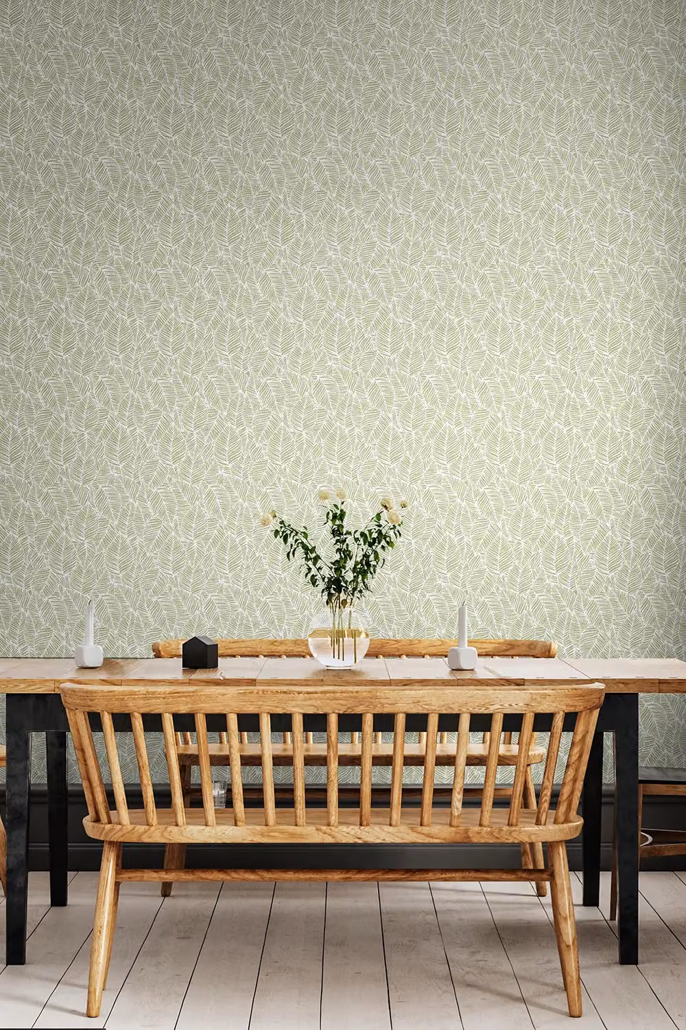 Hoopla Walls Zebra Leaf Green Botanical Floral Wallpaper, 10m Roll – 2