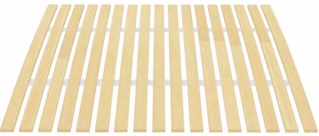 Berkfield Home Slatted Bed Base with 17 Cambered Sprung Wood Slats, W/D/H: 120 x 200 cm, Natural