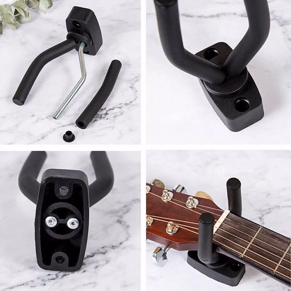 EONLION 4-Pack Wall Mounted Guitar Hanger Hooks in Black, Width: 50 cm – 4