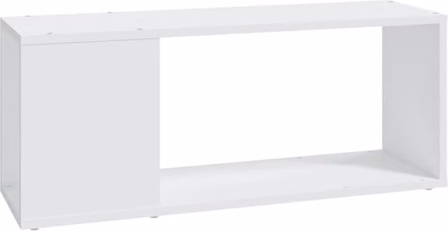 Berkfield Home White TV Cabinet in MDF, W/D/H: 80 x 24 x 32 cm