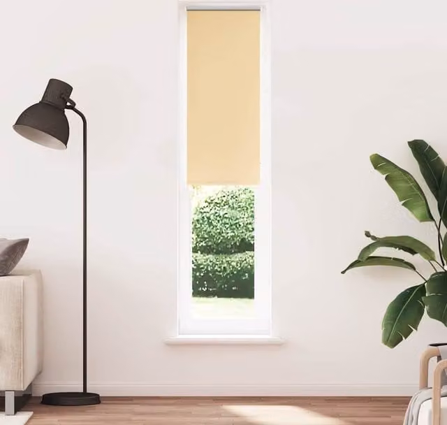 Berkfield Home Blackout Roller Blind in Beige, Thermal Insulating Polyester, W: 50 cm, H: 230 cm