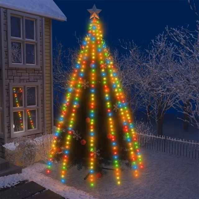 Berkfield Home Multicolour RGB LED Tree Lights with 500 LEDs, 500 cm, Indoor and Outdoor Use