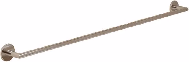Cosmic Wall Mounted Metal Towel Rail in Silver Chrome and Grey, W: 60 cm