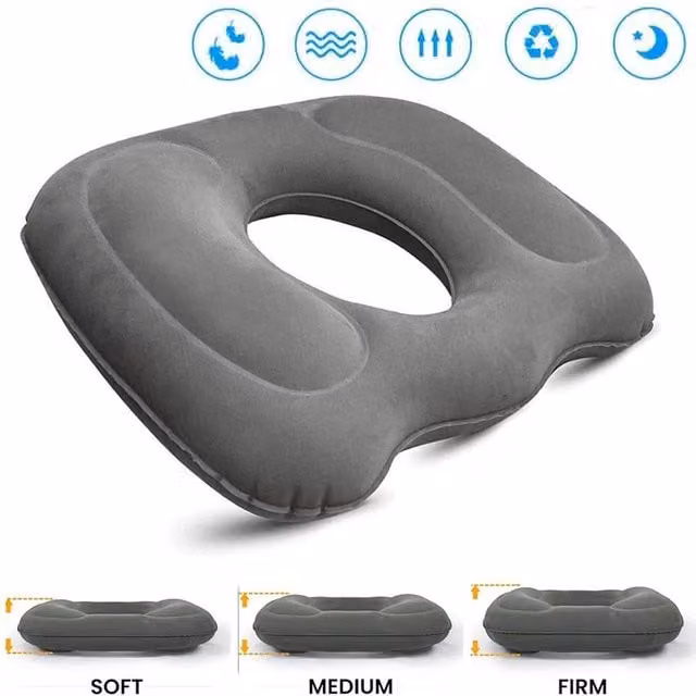 NESTLUNE Grey Inflatable Medical Donut Ring Support Cushion W/D: 100 x 190 cm – 1