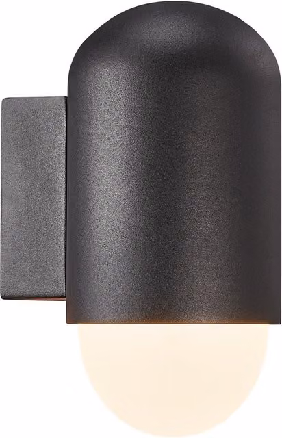 Nordlux Heka Modern Black Metal Outdoor Wall Light for Garden, E27, IP54, Mains Powered – 3