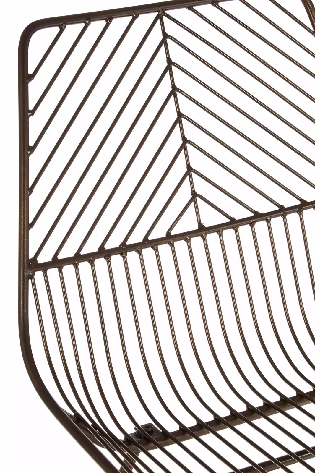 Orsina Brown Metal Wire Chair with Tapered Legs – 3