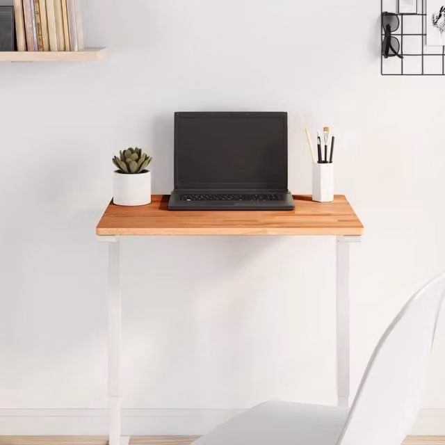 Berkfield Home Rectangular Solid Wood Beech Table Top, Brown, W: 60 cm, D: 40 cm, H: 1.5 cm