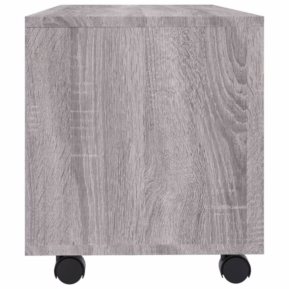 Berkfield Home TV Cabinet with Castors in Grey Sonoma, W/D/H: 90 x 35 x 35 cm – 4