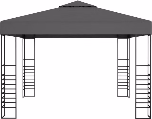 Berkfield Home Garden Hip Marquee in Anthracite Dark Grey, W: 300 cm, D: 300 cm, H: 270 cm