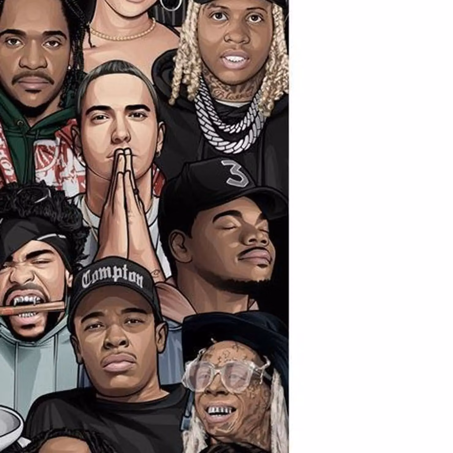 Pyramid International Hip Hop Icons Multicolour Paper Poster in Black – 2
