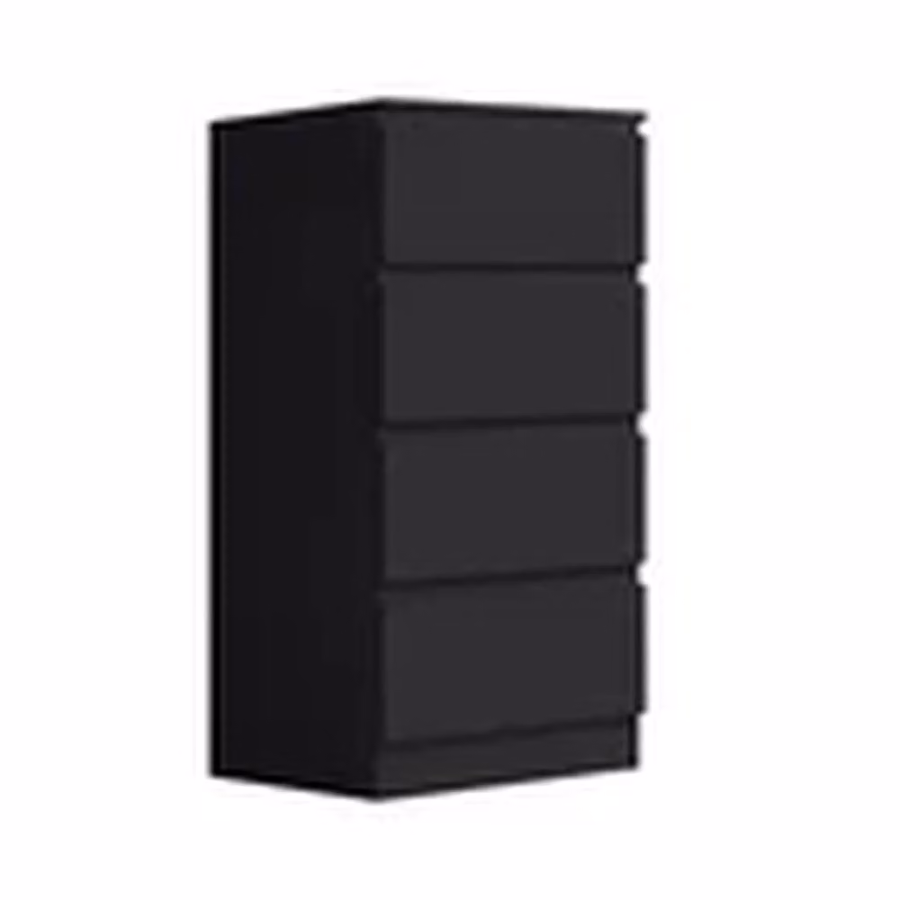 EONLION Black 4 Drawer Handleless Scandinavian Chest of Drawers – 4