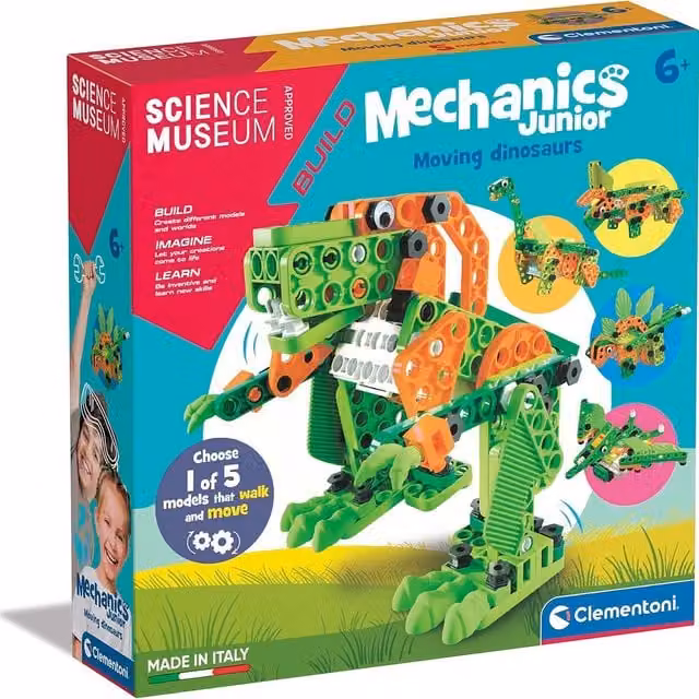 Clementoni Science Museum Mechanics Junior Moving Dinosaur Green
