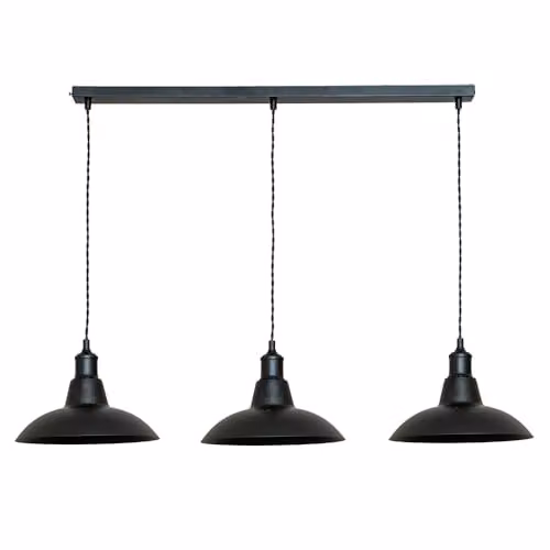 ValueLights Civic 3 Drop Diner Bar Pendant Light in Matte Black and Gold/Brass with Bulbs Included – 1