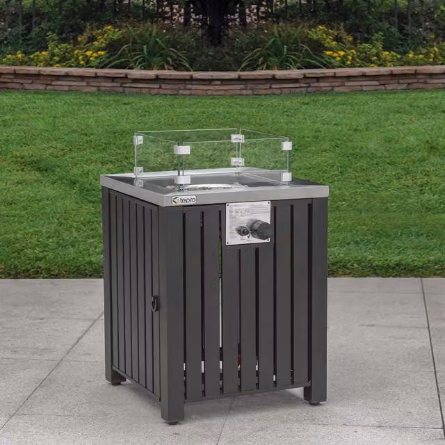 Tepro Topeka Anthracite Gas Fire Table and Fire Pit