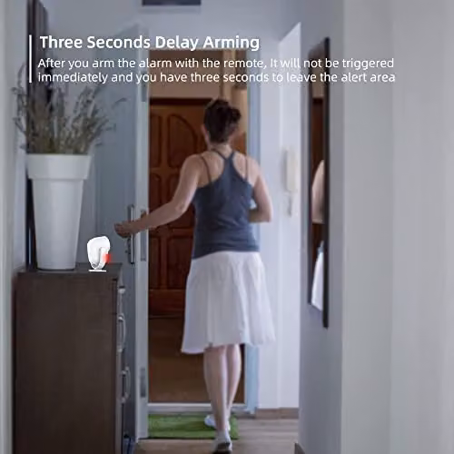 Mydome Battery Operated Motion Sensor Alarm in White – 5