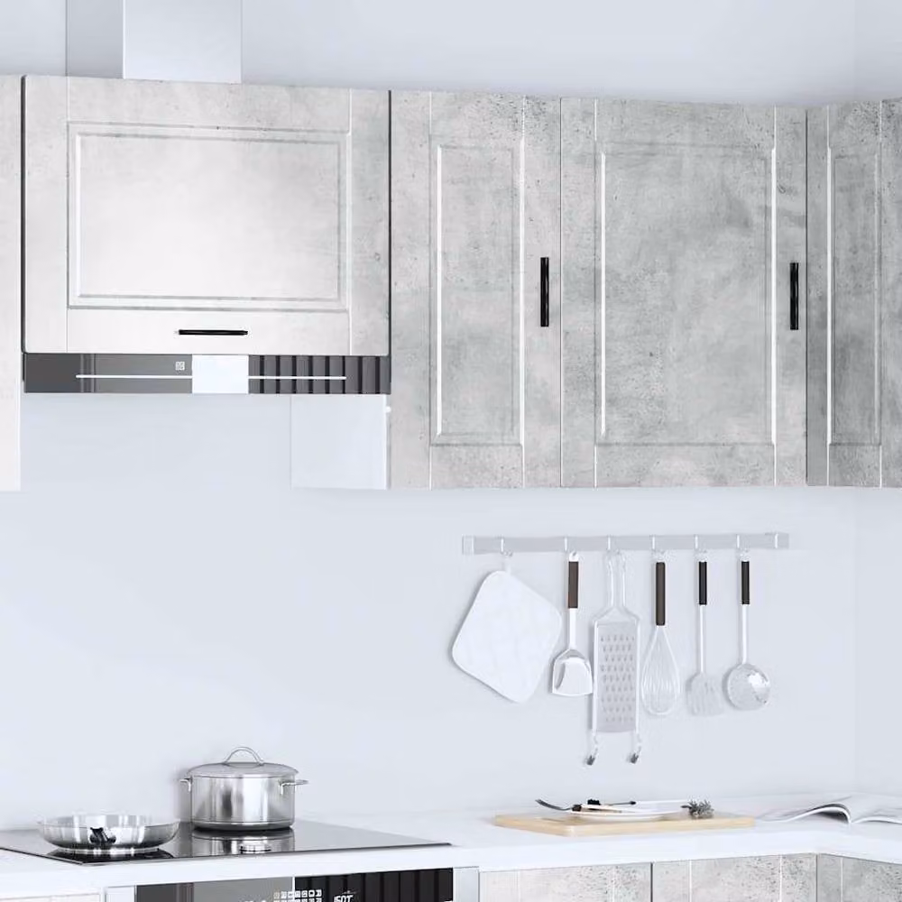 Berkfield Home Porto Wall Mounted Kitchen Cabinet in Concrete Grey Engineered Wood