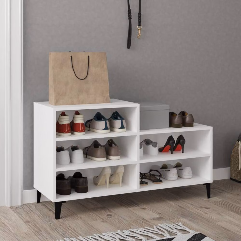 Berkfield Home White Shoe Cabinet W/D/H: 102 x 36 x 60 cm – 2