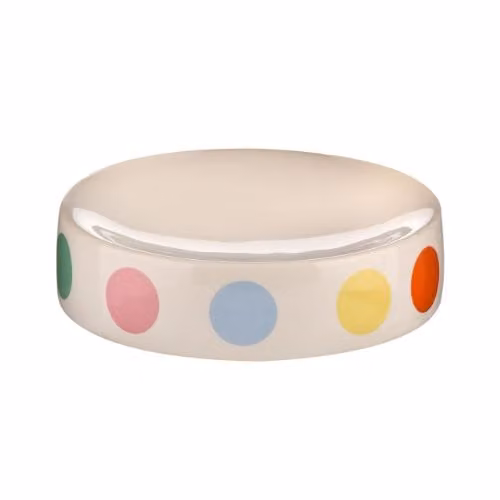 Orsina Multi Dot Ceramic Soap Dish, Multicolour