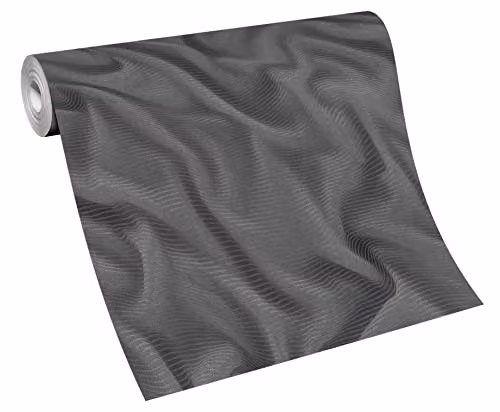 Erismann Modern Geometric Non-Woven Vinyl Wallpaper in Black, Grey and Silver with Abstract Pattern – 2