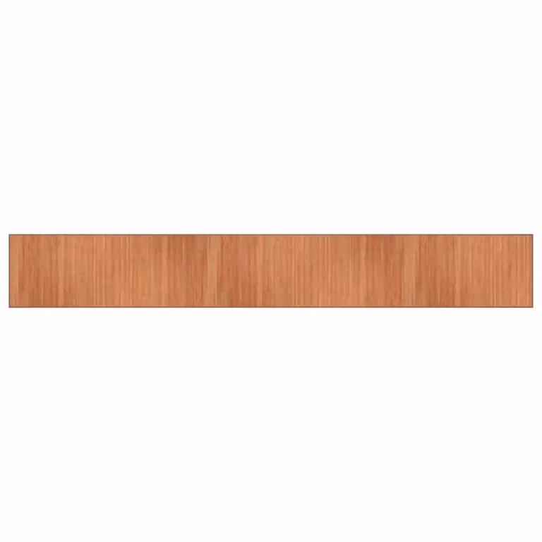 Berkfield Home Rectangular Bamboo Rug in Brown, W/D/H: 70 x 500 cm