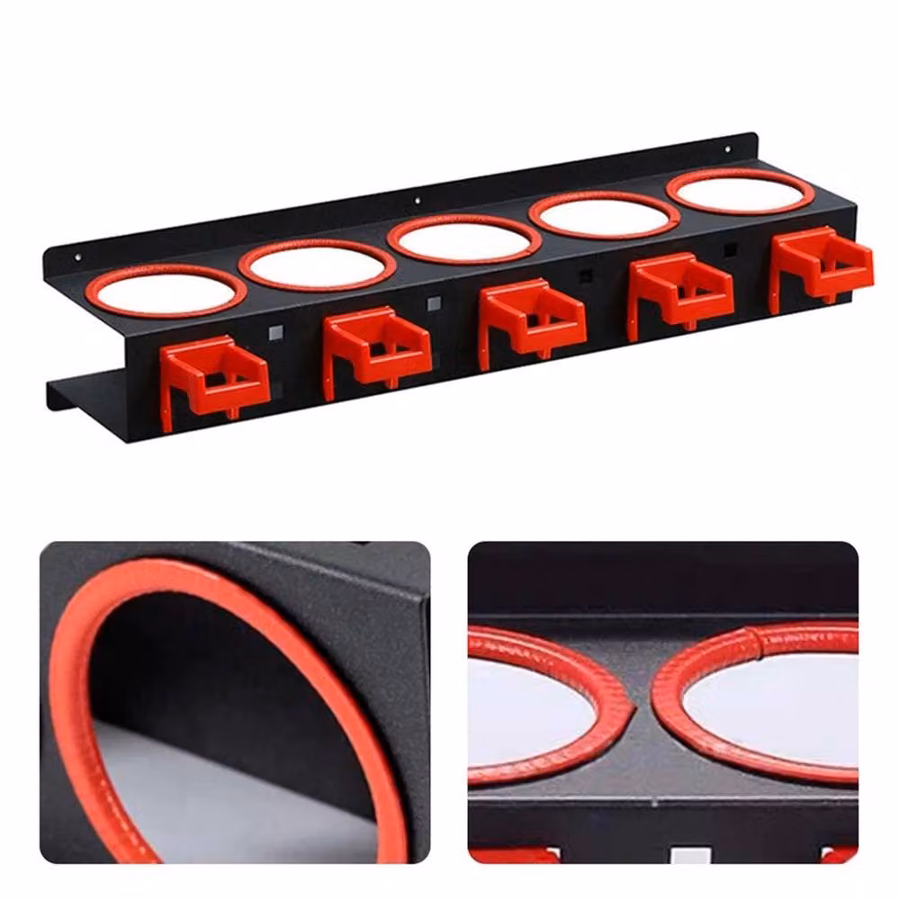 Nordara Wall Mounted 2x Spray Bottle Holder Storage Rack Garage Car Detailing Organiser in Black – 6