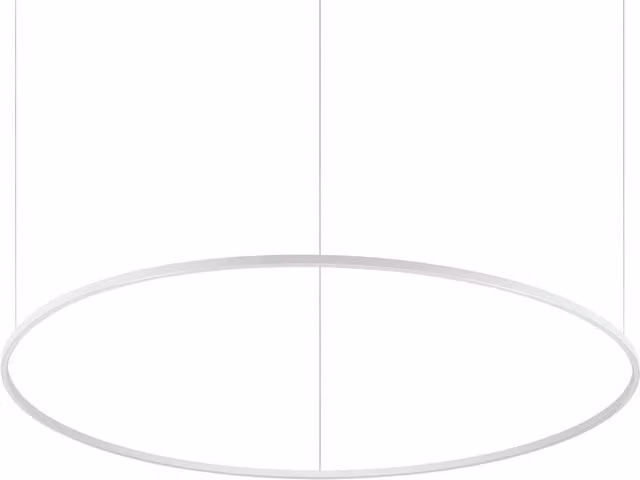Ideal Lux ORACLE Slim DALI Dimmable Round Integrated LED Pendant Ceiling Light, White, Height Adjustable, 150 cm