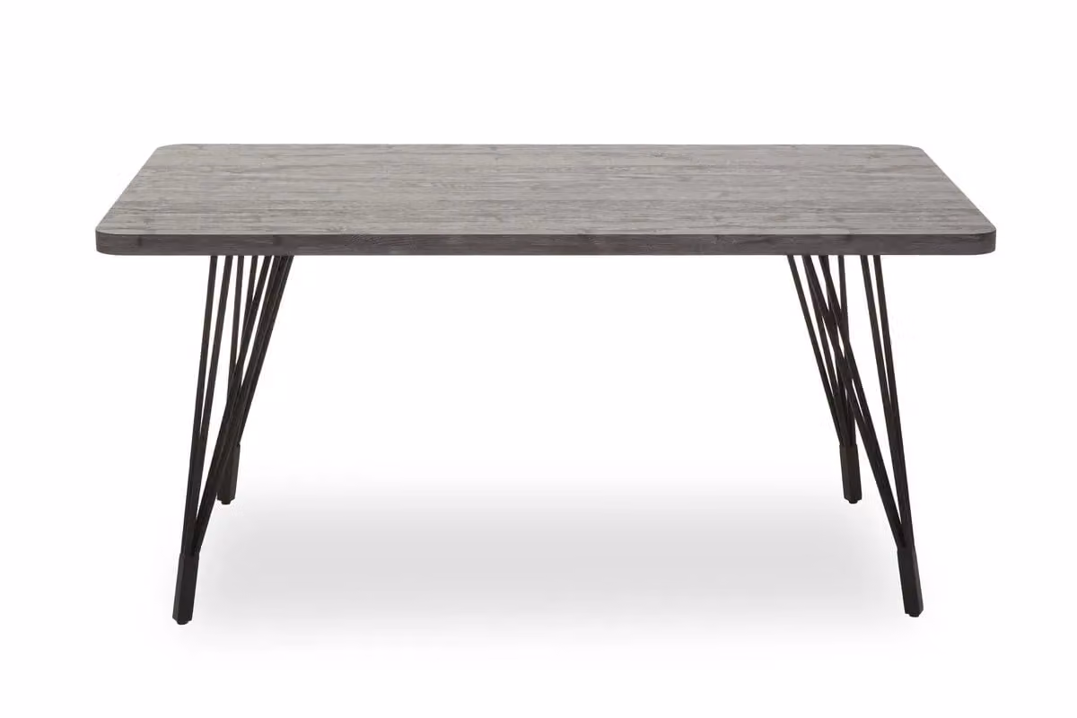Orsina Contemporary Rectangular Wood Dining Table by Interiors by Premier in Grey and Black, W/D/H: 160 x 90 x 76 cm – 2