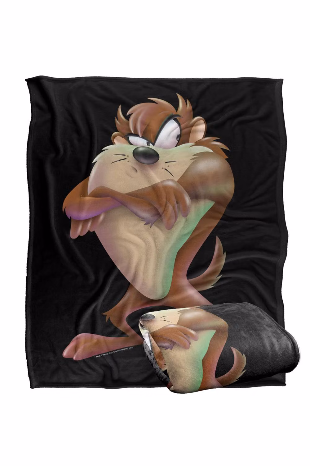 Warner Bros. Looney Tunes Taz Silky Touch Super Soft Fluffy Polyester Throw Blanket in Multicolour and Black, Extra Large – 2