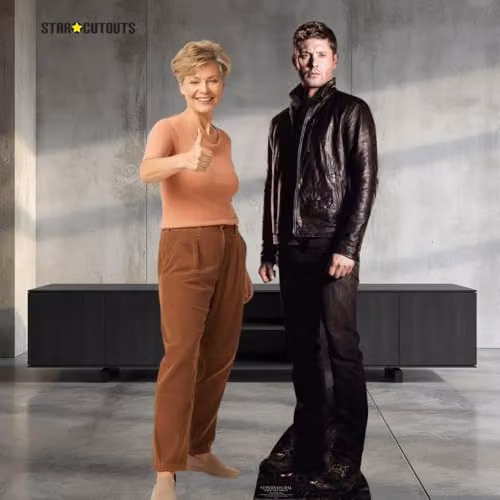 Star Cutouts Ltd SC983 Dean Winchester Hunter Supernatural Life Size Cardboard Cut Out with Mini Table Top, Multi Colour, H 188 x W 46 x D 188 cm – 4