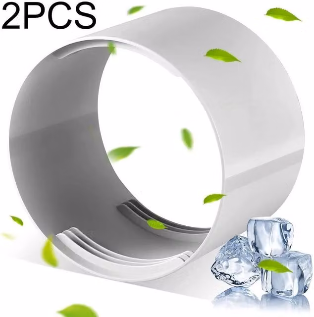 KORVIXA 2 Air Conditioner Hose Exhaust Coupler Portable AC Hose Pipe Connector, White, Length: 1000 cm, Diameter: 52 cm – 1