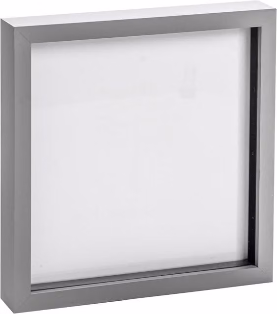 Nicola Spring Grey Square 3D Box Photo Frame, W/D/H: 27.43 x 27.43 x 27.43 cm