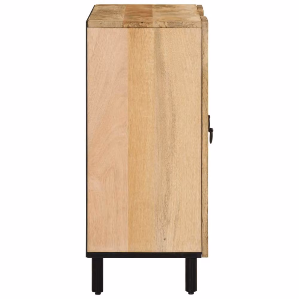 Berkfield Home Side Cabinet in Brown Solid Mango Wood, W/D/H: 90 x 33 x 75 cm – 2