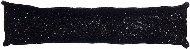 FABRICNCO Black Full Glitter Draught Excluder