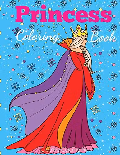 Creative Coloring Princess Coloring Book for Girls, Kids and Toddlers, Ages 2-8, Multicolour