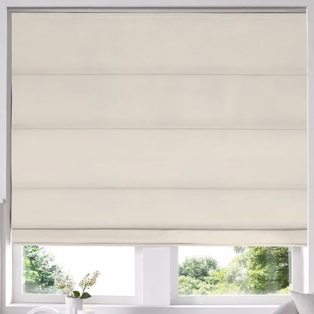 Simply Collection Iowa Silk Essence Made to Measure Blackout Roman Blind in Oyster Beige