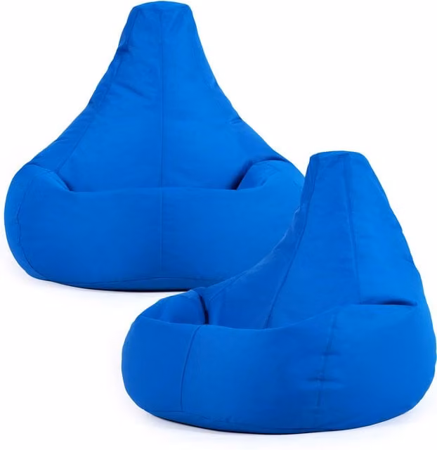ICON Set of 2 Indoor and Outdoor Recliner Bean Bags in Blue