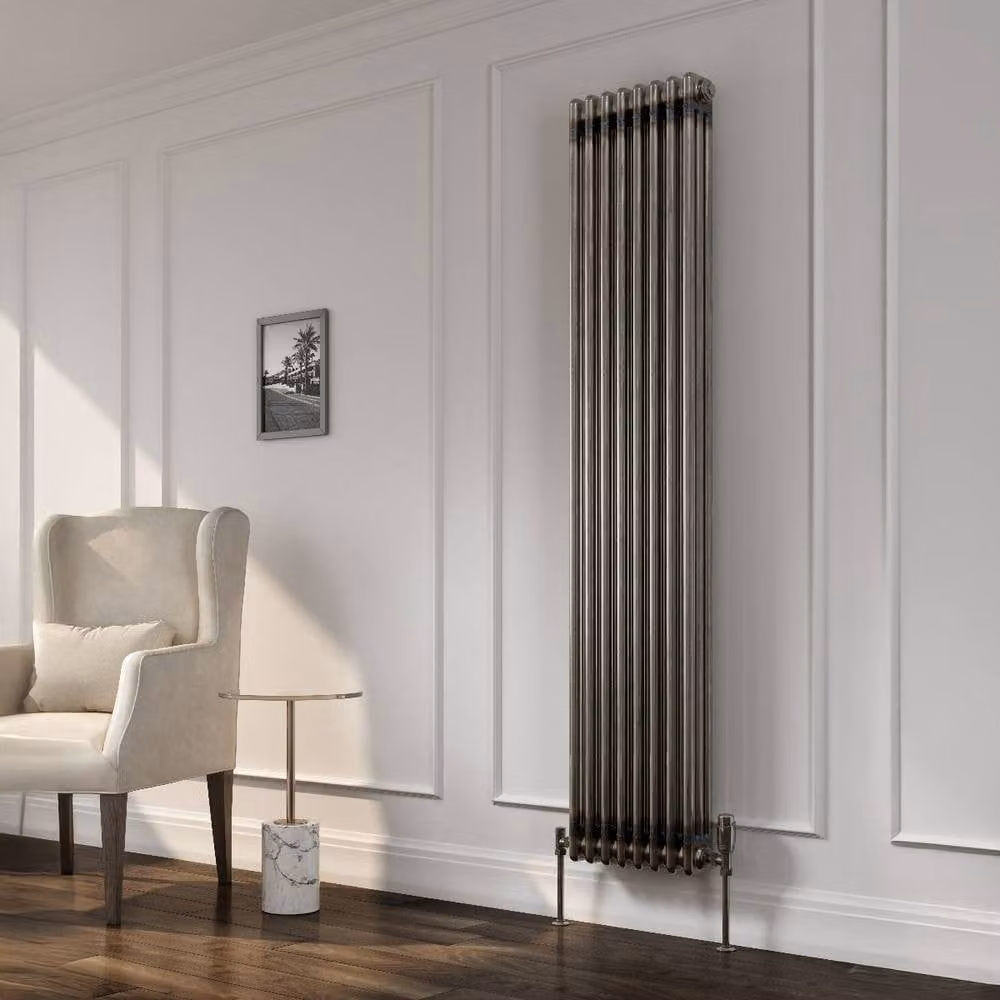 Bathroom Kingdom Colona Raw Steel 3 Column Vertical Traditional Wall Hung Radiator, H 180 cm x W 29 cm – 2
