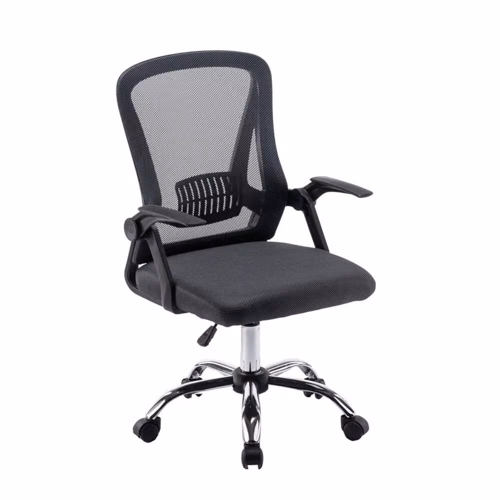 FORGEVIO Ergonomic Office Chair in Grey and Black with Armrests and Mesh Back for Home Office Use – 2