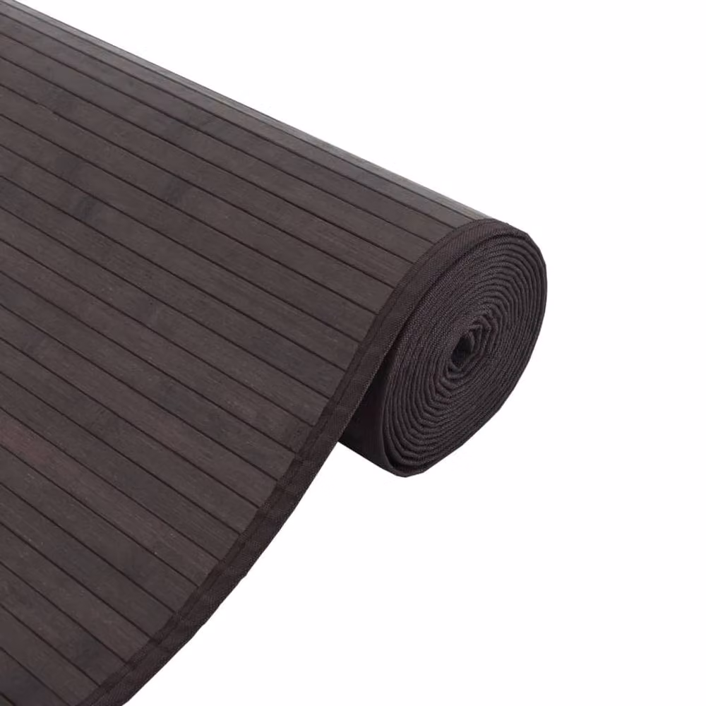 Berkfield Home Rectangular Bamboo Rug in Dark Brown, W: 60 cm, L: 500 cm – 4