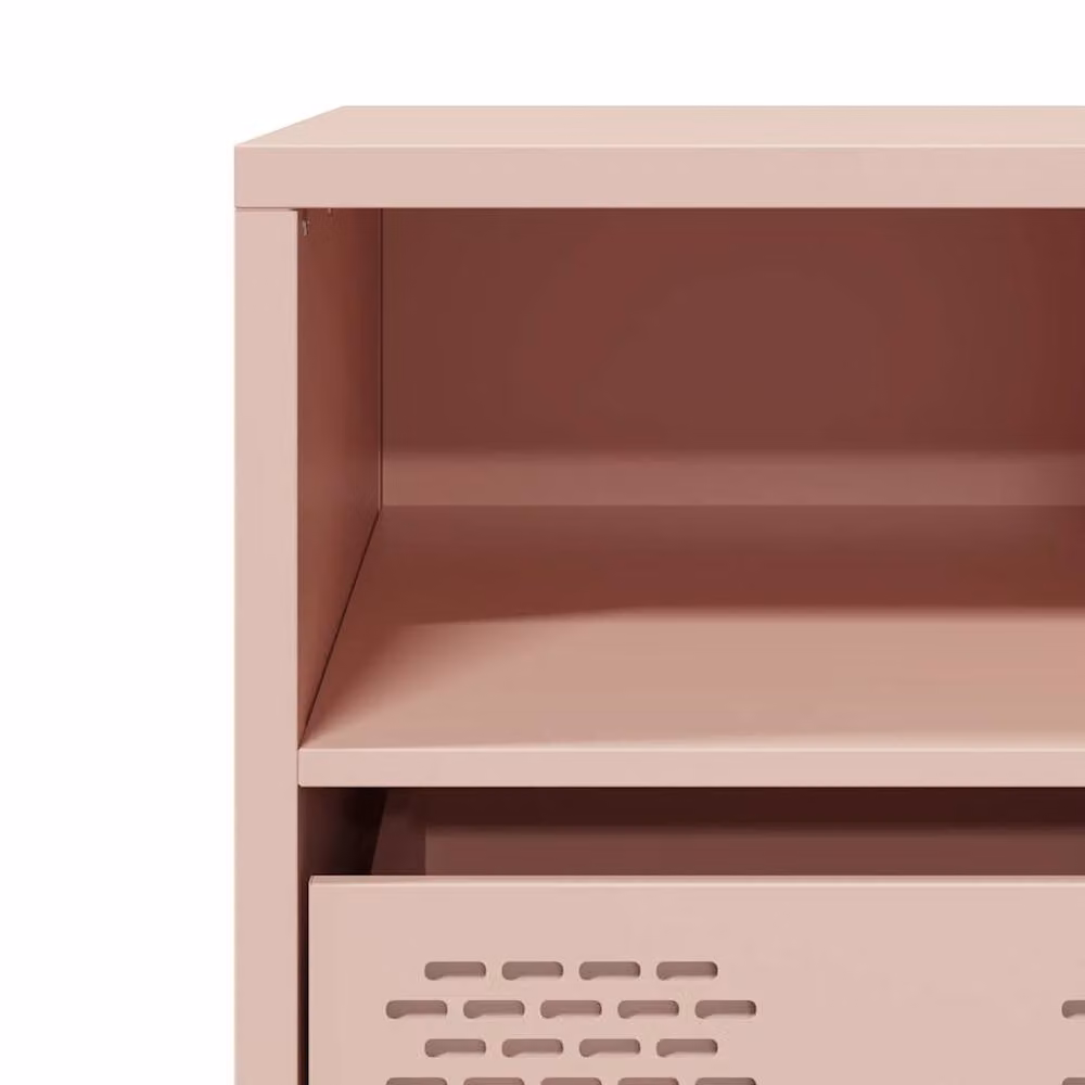 Berkfield Home Modern Pink TV Cabinet in Matt Cold-rolled Steel, W: 101.5 cm, D: 39 cm, H: 43.5 cm – 4