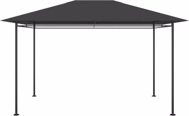 Berkfield Home Anthracite and Black Hip Gazebo W/D/H: 384 x 281 x 270 cm