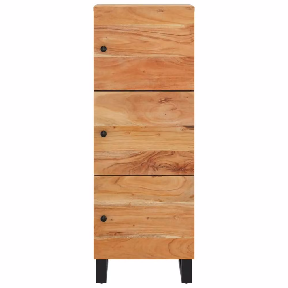 Berkfield Home Industrial Highboard with 3 Doors in Brown Acacia Wood and Iron, W/D/H: 40 x 33 x 110 cm – 3